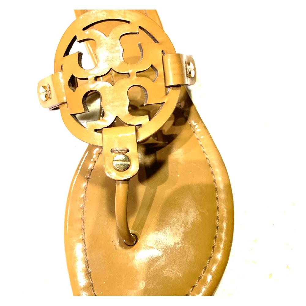 LEFT ONLY. Tory Burch Patent Leather Nude Miller